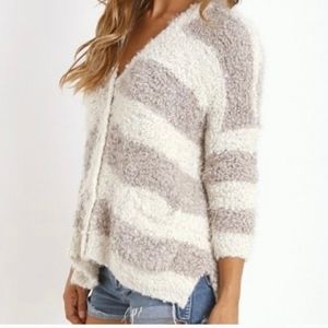 Free People Striped Cardigan